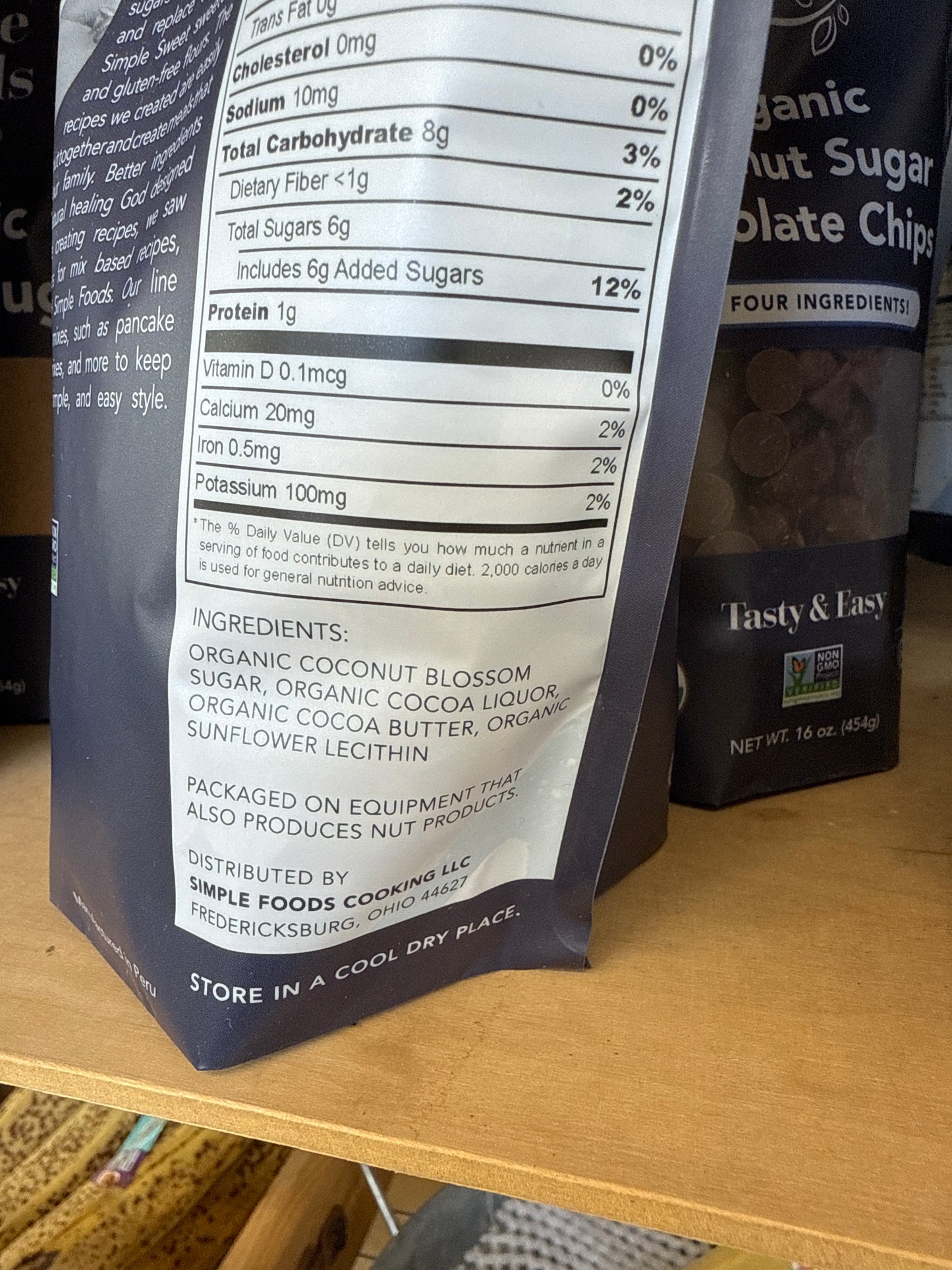 Chocolate Chips - Organic Gluten Free Simple Foods