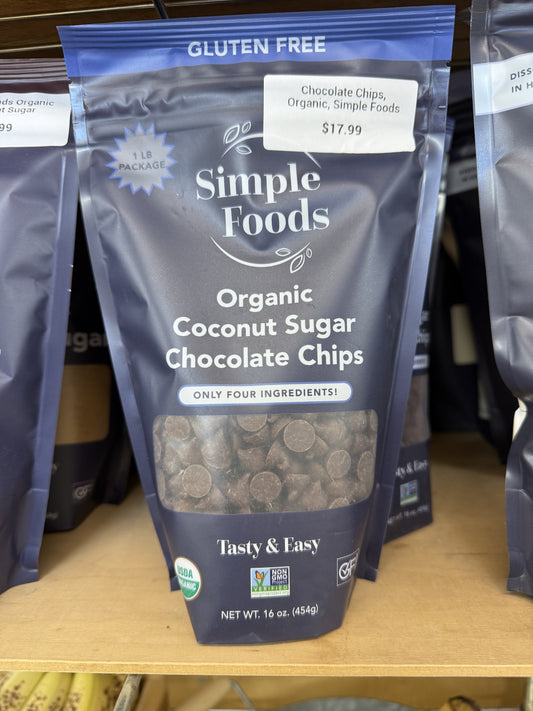 Chocolate Chips - Organic Gluten Free Simple Foods