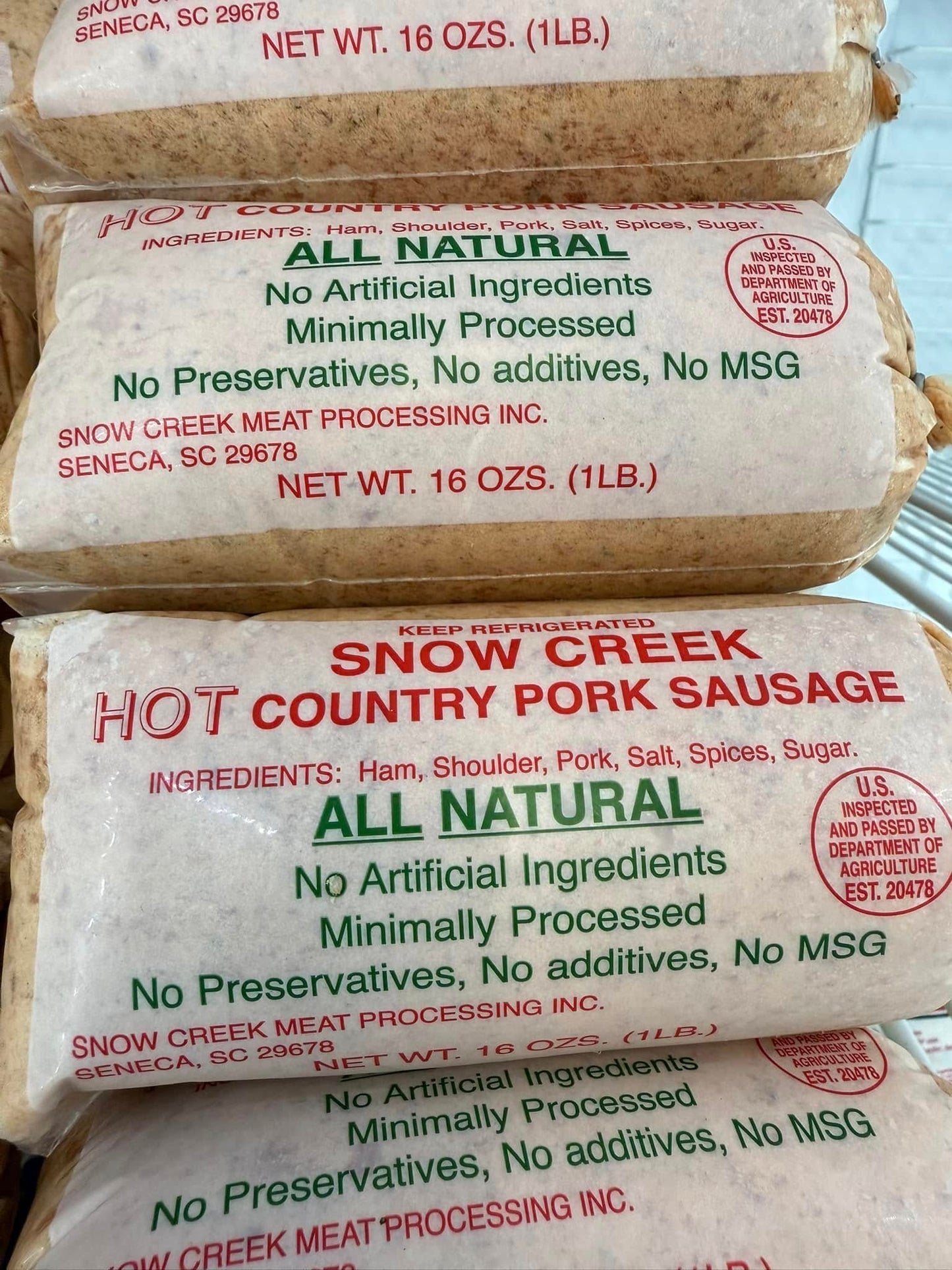 Snow Creek Sausage (Mild or Hot) - Farm Box Add on